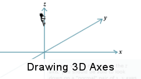 Drawing 3D axes remembering